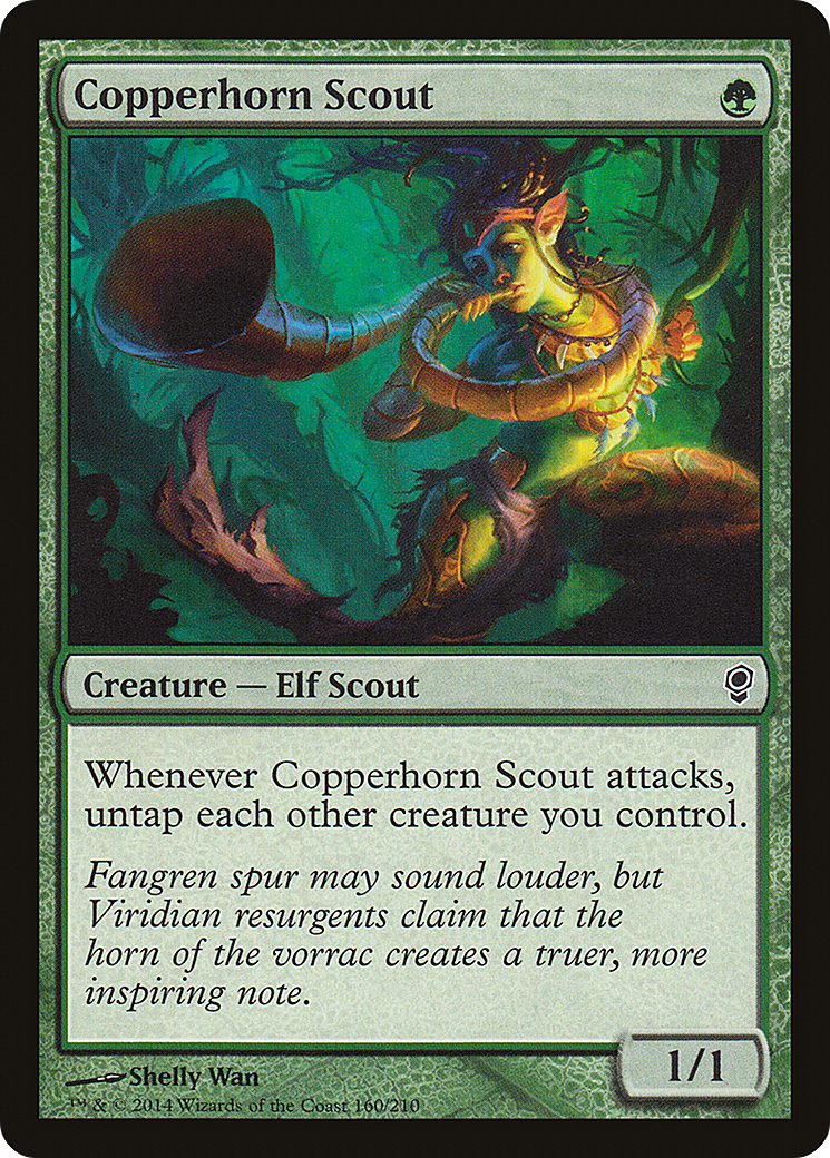 Copperhorn Scout (CNS-160) - Conspiracy Foil - Premium MTG Single from Wizards of the Coast - Just $0.72! Shop now at Game Crave Tournament Store