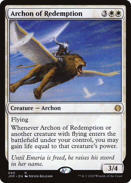 Archon of Redemption (JMP-090) - Jumpstart - Premium MTG Single from Wizards of the Coast - Just $0.08! Shop now at Game Crave Tournament Store