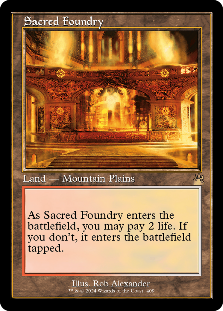 Sacred Foundry (RVR-409) - Ravnica Remastered Foil - Premium MTG Single from Wizards of the Coast - Just $8.46! Shop now at Game Crave Tournament Store