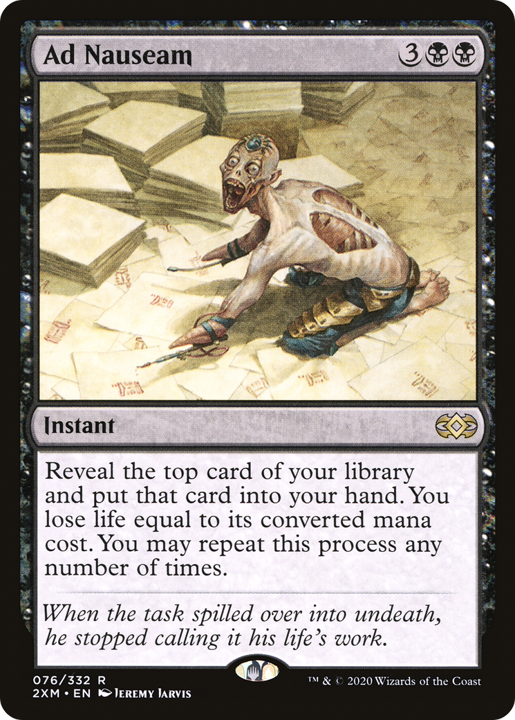 Ad Nauseam (2XM-076) - Double Masters Foil - Premium MTG Single from Wizards of the Coast - Just $7.24! Shop now at Game Crave Tournament Store