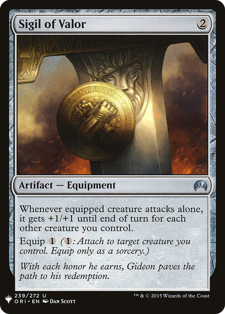 Sigil of Valor (MB1-1628) - Mystery Booster - Premium MTG Single from Wizards of the Coast - Just $0.08! Shop now at Game Crave Tournament Store
