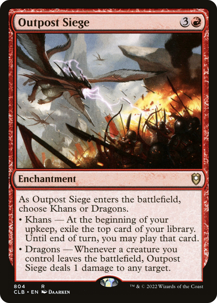 Outpost Siege (CLB-804) - Commander Legends: Battle for Baldur's Gate - Premium MTG Single from Wizards of the Coast - Just $0.08! Shop now at Game Crave Tournament Store
