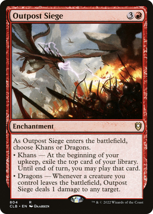 Outpost Siege (CLB-804) - Commander Legends: Battle for Baldur's Gate - Premium MTG Single from Wizards of the Coast - Just $0.08! Shop now at Game Crave Tournament Store