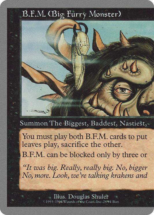 B.F.M. (Big Furry Monster) (UGL-028) - Unglued - Premium MTG Single from Wizards of the Coast - Just $10.50! Shop now at Game Crave Tournament Store