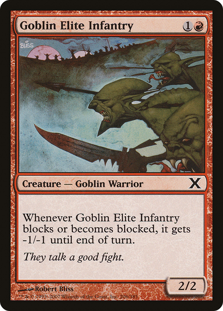 Goblin Elite Infantry (10E-206) - Tenth Edition - Premium MTG Single from Wizards of the Coast - Just $0.25! Shop now at Game Crave Tournament Store