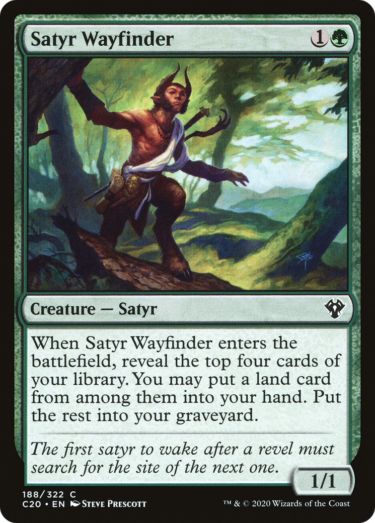 Satyr Wayfinder (C20-188) - Commander 2020 - Premium MTG Single from Wizards of the Coast - Just $0.25! Shop now at Game Crave Tournament Store