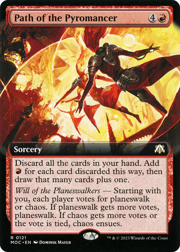 Path of the Pyromancer (MOC-121) - March of the Machine Commander: (Extended Art) - Premium MTG Single from Wizards of the Coast - Just $0.08! Shop now at Game Crave Tournament Store