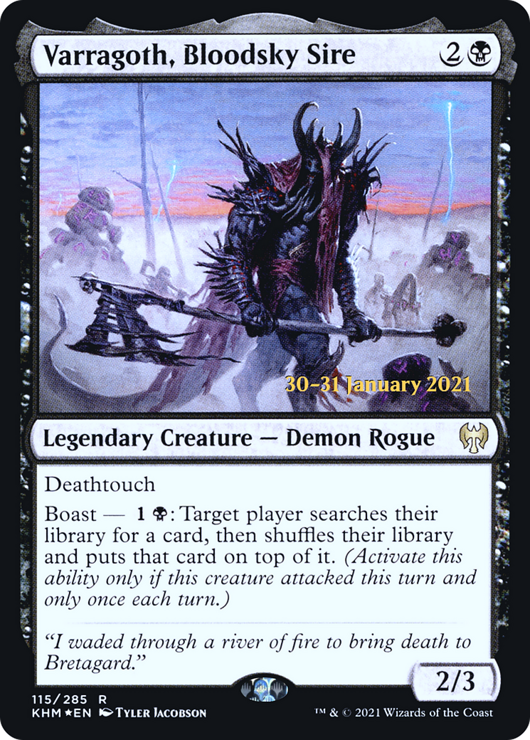 Varragoth, Bloodsky Sire (PKHM-115S) - Kaldheim Promos Foil - Premium MTG Single from Wizards of the Coast - Just $5.14! Shop now at Game Crave Tournament Store