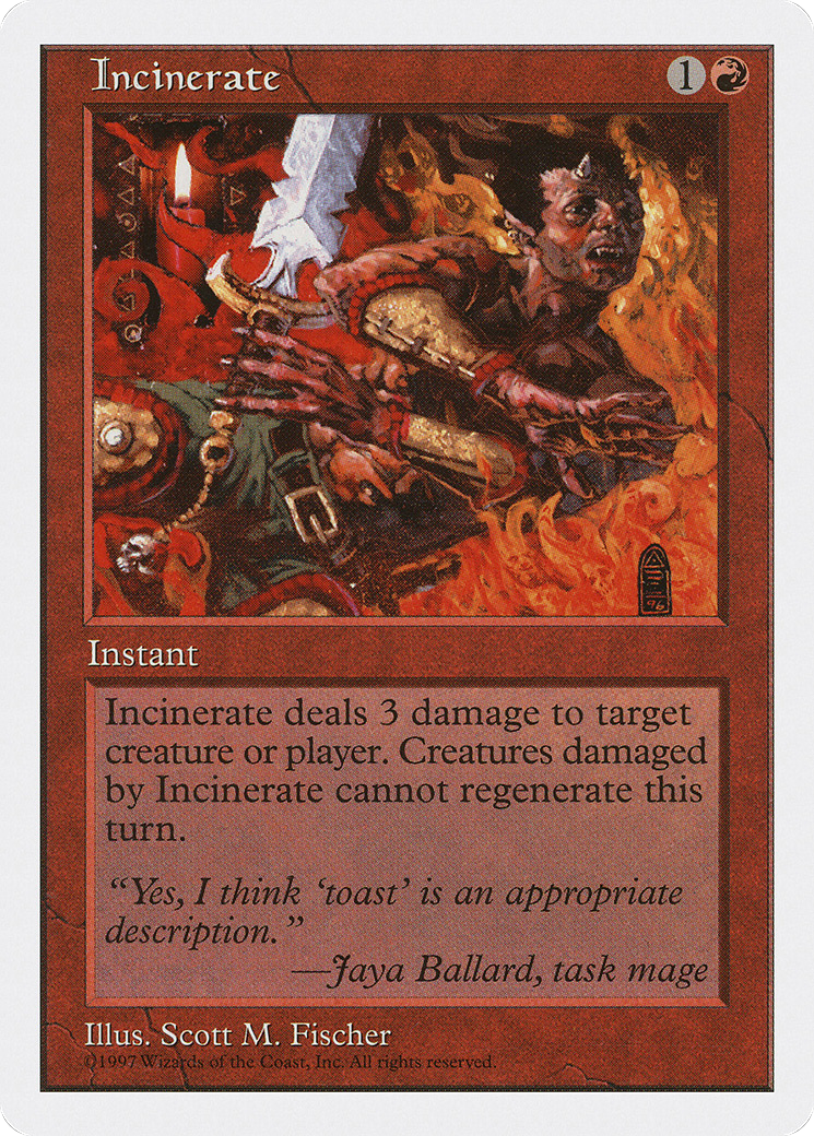Incinerate (5ED-242) - Fifth Edition - Premium MTG Single from Wizards of the Coast - Just $0.25! Shop now at Game Crave Tournament Store