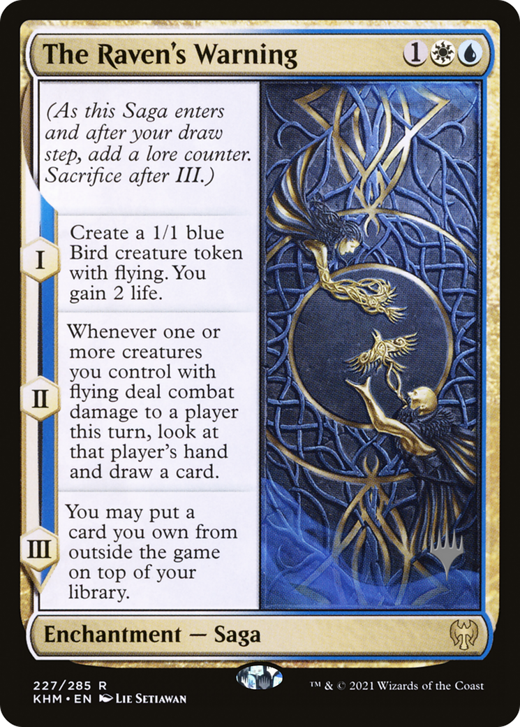 The Raven's Warning (PKHM-227P) - Kaldheim Promos Foil - Premium MTG Single from Wizards of the Coast - Just $1.99! Shop now at Game Crave Tournament Store