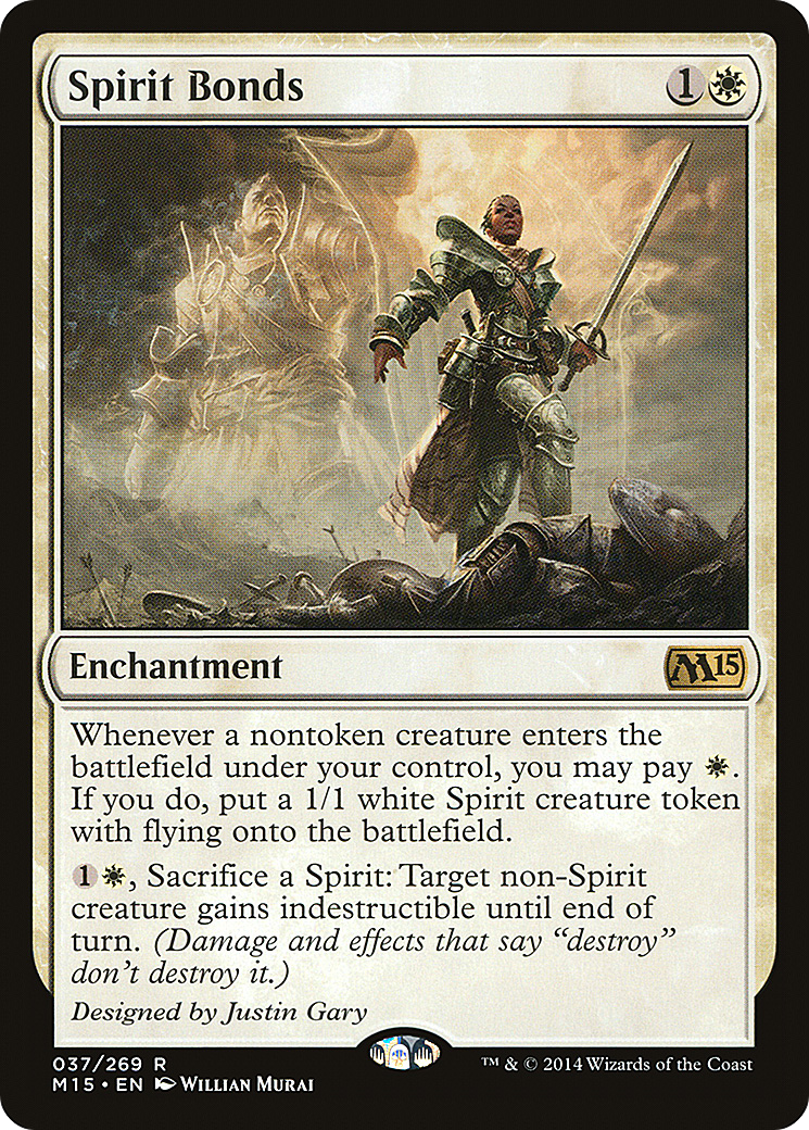 Spirit Bonds (M15-037) - Magic 2015 Foil - Premium MTG Single from Wizards of the Coast - Just $0.77! Shop now at Game Crave Tournament Store
