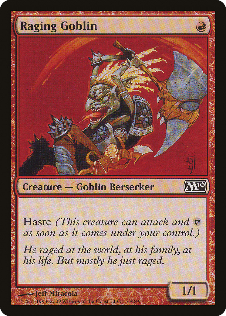 Raging Goblin (M10-153) - Magic 2010 - Premium MTG Single from Wizards of the Coast - Just $0.08! Shop now at Game Crave Tournament Store