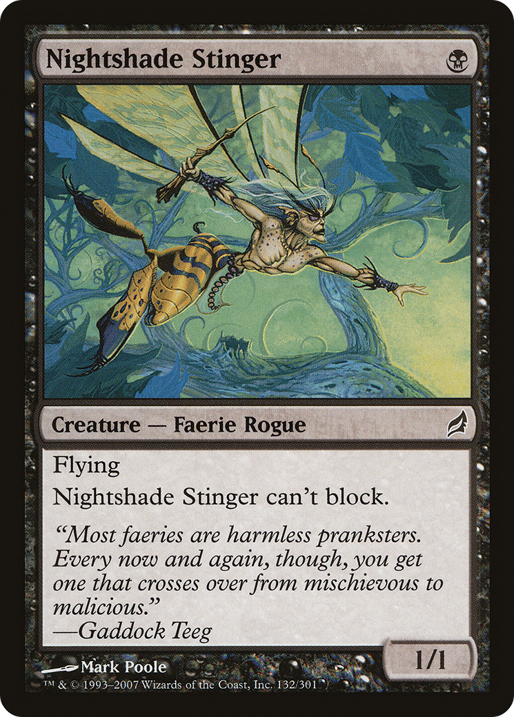 Nightshade Stinger (LRW-132) - Lorwyn Foil - Premium MTG Single from Wizards of the Coast - Just $0.31! Shop now at Game Crave Tournament Store