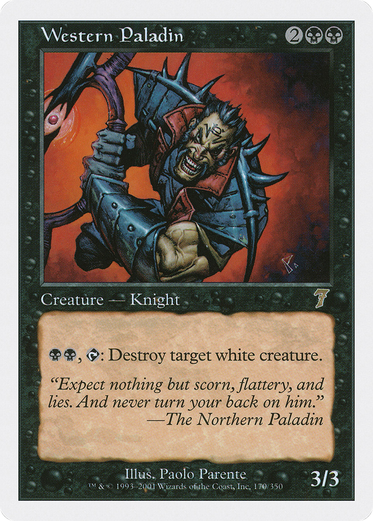 Western Paladin (7ED-170) - Seventh Edition - Premium MTG Single from Wizards of the Coast - Just $0.30! Shop now at Game Crave Tournament Store