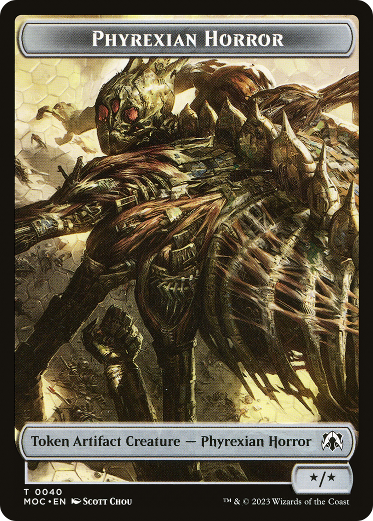 Phyrexian Horror (TMOC-040) - March of the Machine Commander Tokens - Premium MTG Single from Wizards of the Coast - Just $0! Shop now at Game Crave Tournament Store