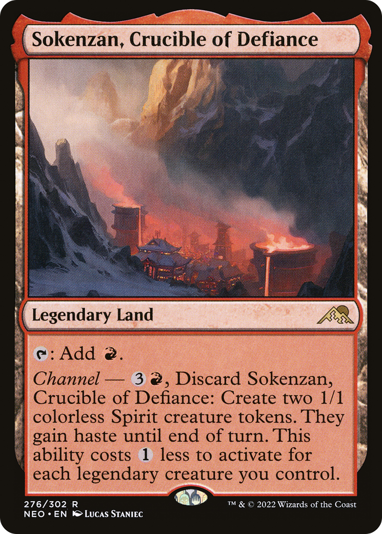 Sokenzan, Crucible of Defiance (NEO-276) - Kamigawa: Neon Dynasty - Premium MTG Single from Wizards of the Coast - Just $0.27! Shop now at Game Crave Tournament Store