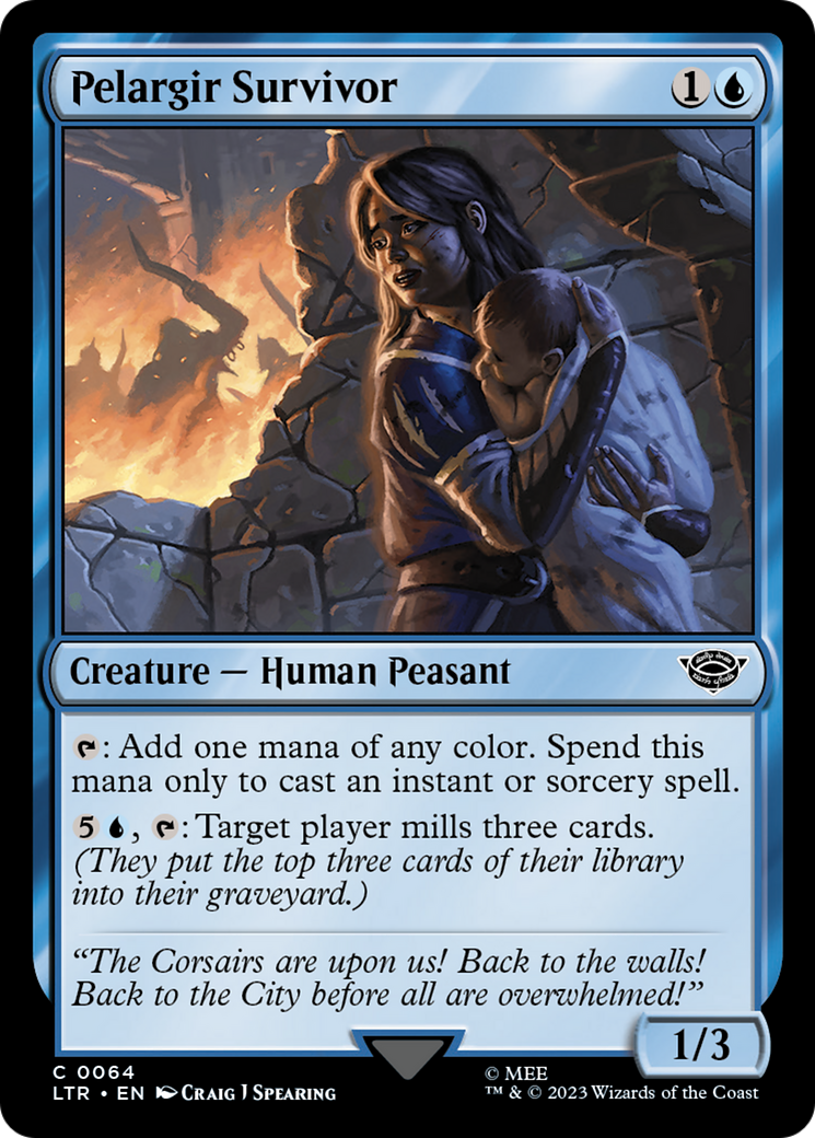Pelargir Survivor (LTR-064) - The Lord of the Rings: Tales of Middle-earth - Premium MTG Single from Wizards of the Coast - Just $0.08! Shop now at Game Crave Tournament Store