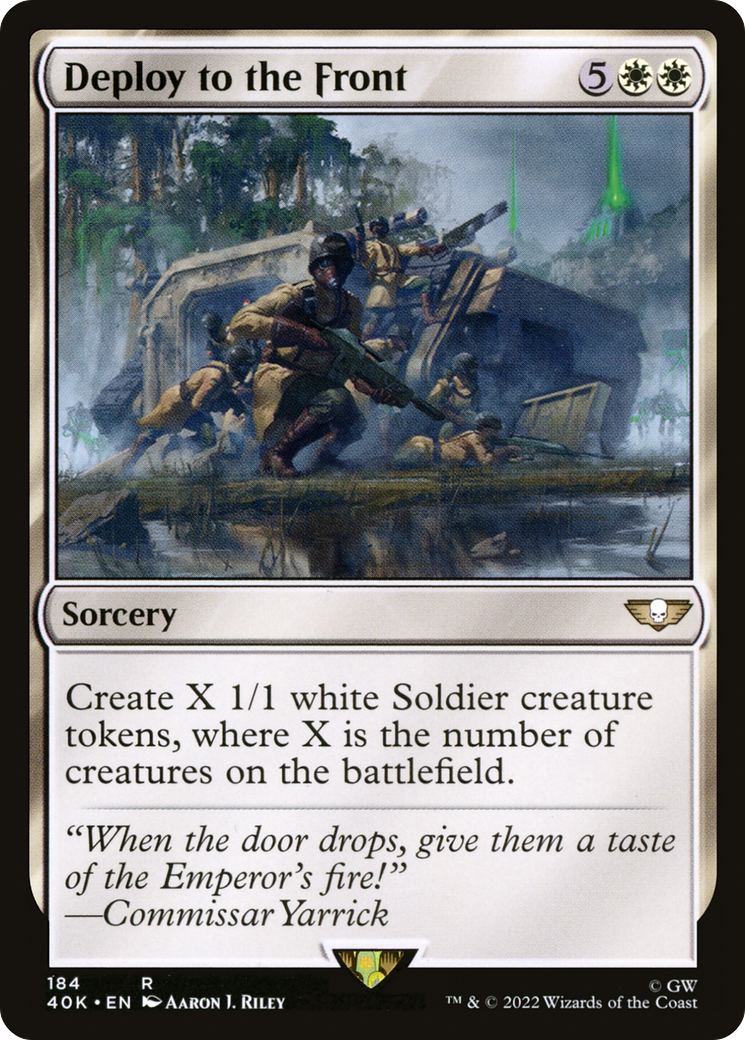 Deploy to the Front (40K-184) - Warhammer 40,000 Commander - Premium MTG Single from Wizards of the Coast - Just $0.18! Shop now at Game Crave Tournament Store