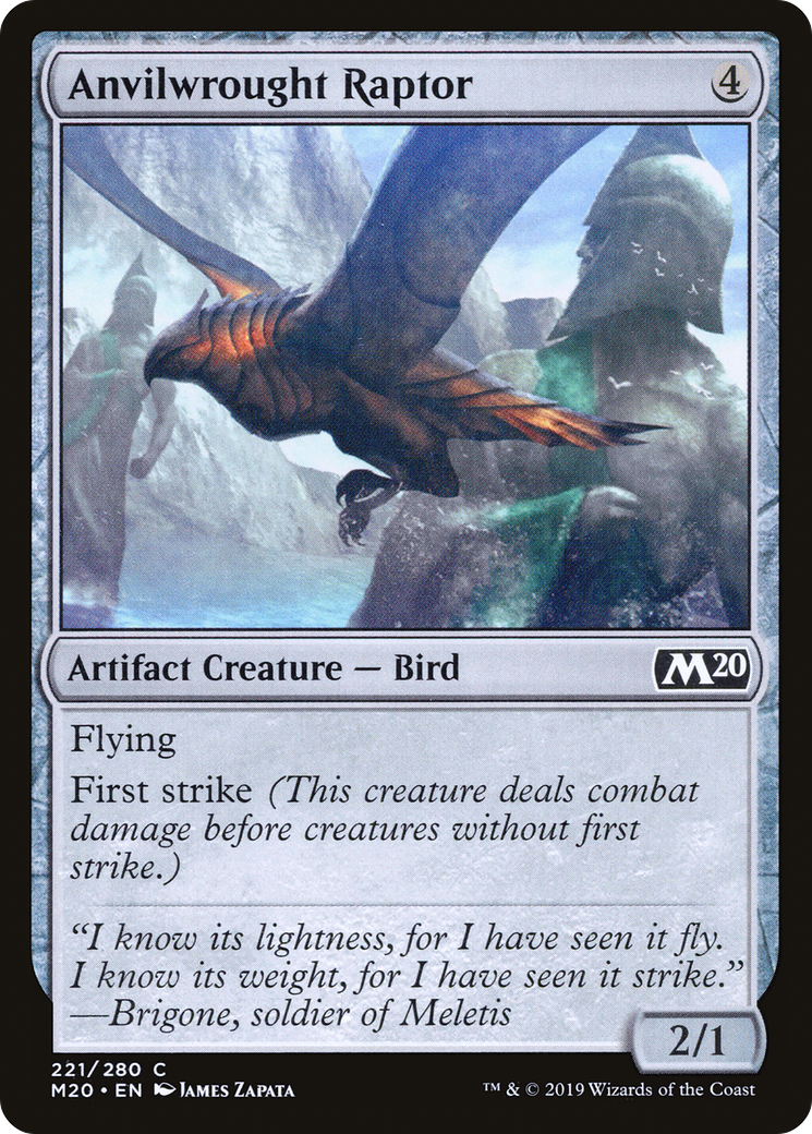 Anvilwrought Raptor (M20-221) - Core Set 2020 Foil - Premium MTG Single from Wizards of the Coast - Just $0.08! Shop now at Game Crave Tournament Store