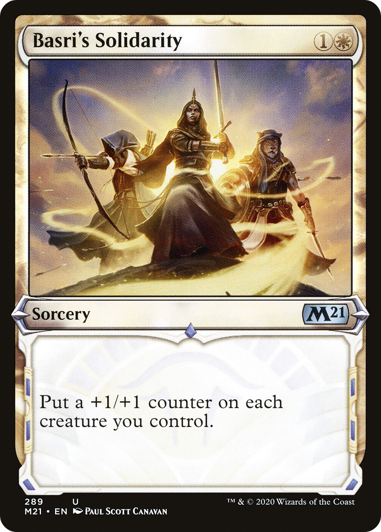 Basri's Solidarity (M21-289) - Core Set 2021: (Showcase) Foil - Premium MTG Single from Wizards of the Coast - Just $0.08! Shop now at Game Crave Tournament Store