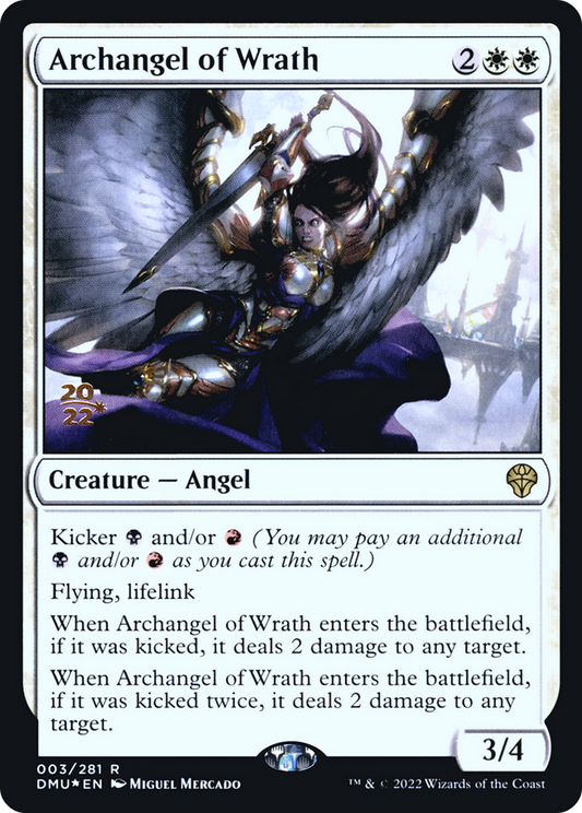 Archangel of Wrath (PDMU-03S) - Dominaria United Promos Foil - Premium MTG Single from Wizards of the Coast - Just $0.17! Shop now at Game Crave Tournament Store