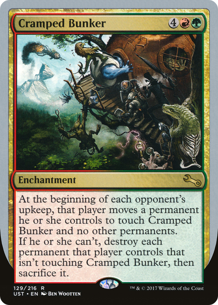 Cramped Bunker (UST-129) - Unstable Foil - Premium MTG Single from Wizards of the Coast - Just $0.08! Shop now at Game Crave Tournament Store