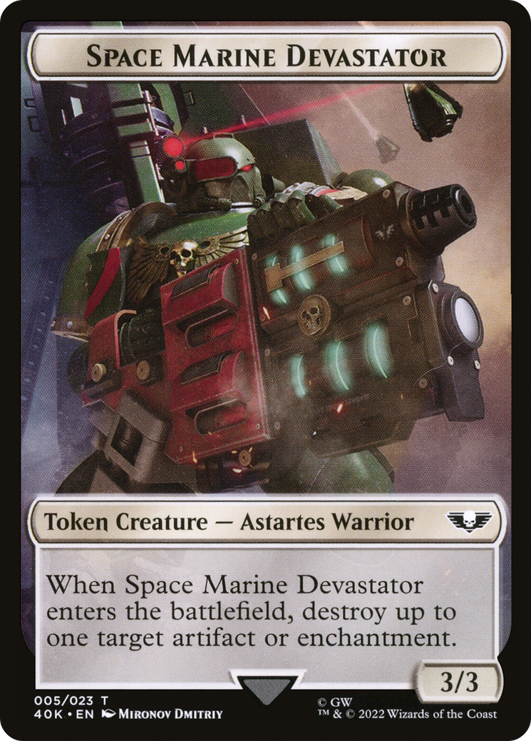 Space Marine Devastator (T40K-005) - Warhammer 40,000 Tokens - Premium MTG Single from Wizards of the Coast - Just $0! Shop now at Game Crave Tournament Store