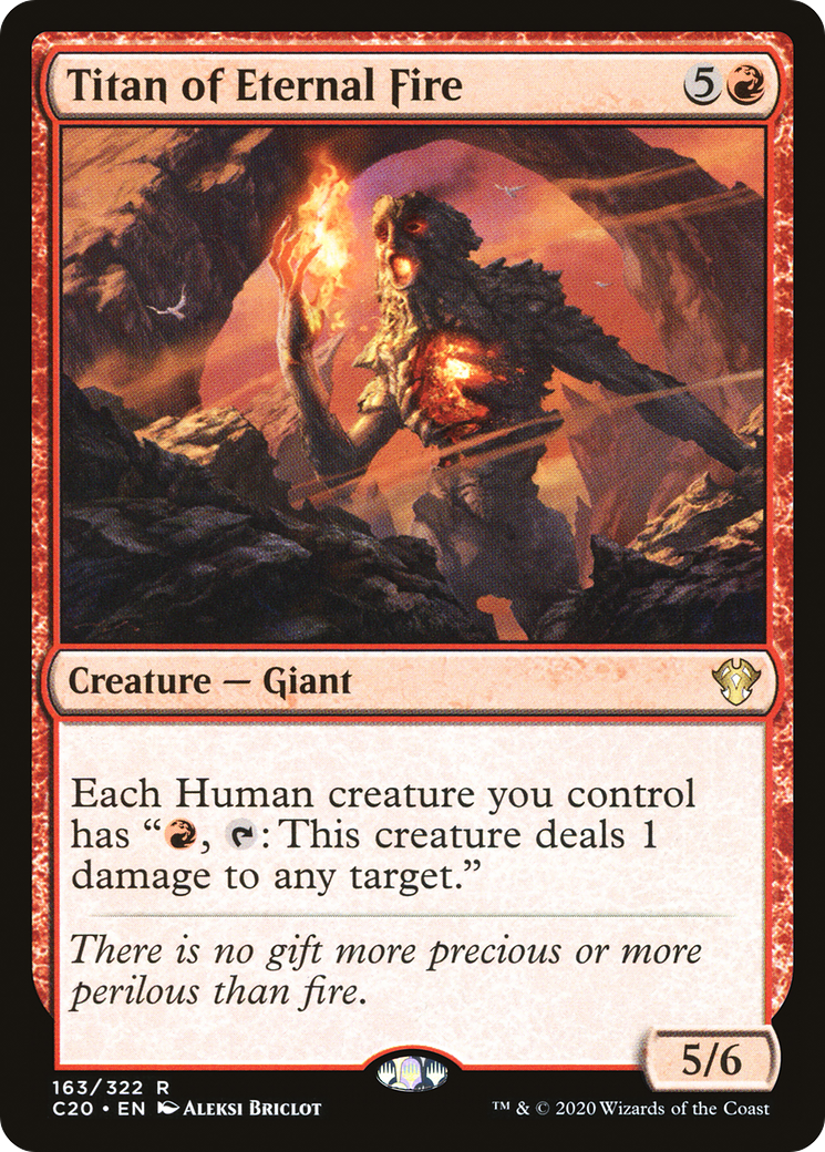 Titan of Eternal Fire (C20-163) - Commander 2020 - Premium MTG Single from Wizards of the Coast - Just $0.08! Shop now at Game Crave Tournament Store