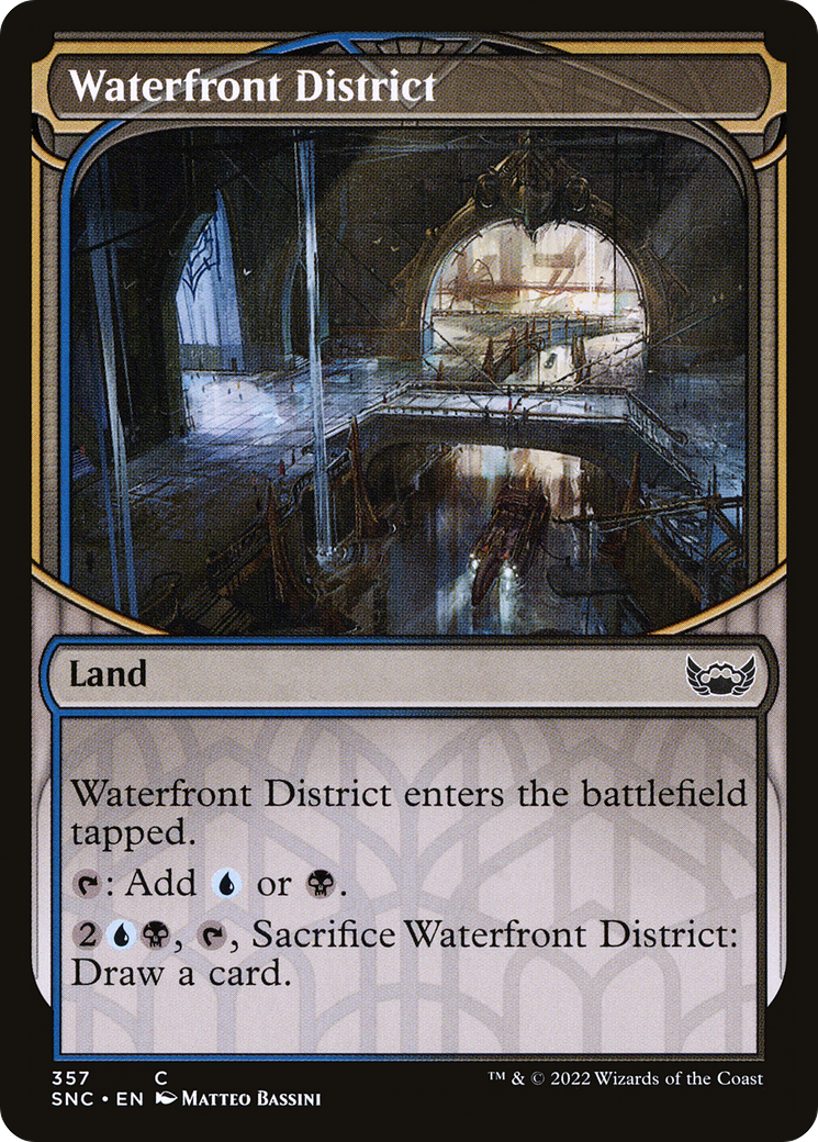 Waterfront District (SNC-357) - Streets of New Capenna: (Showcase) - Premium MTG Single from Wizards of the Coast - Just $0.25! Shop now at Game Crave Tournament Store