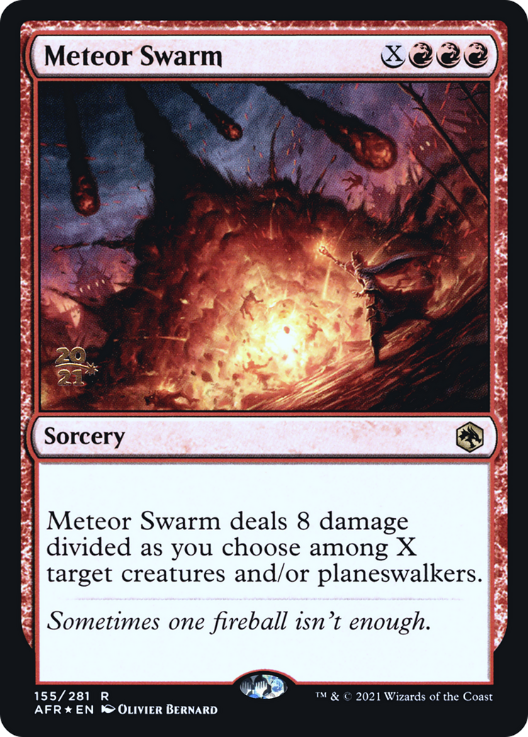 Meteor Swarm (PAFR-155S) - Adventures in the Forgotten Realms Promos Foil - Premium MTG Single from Wizards of the Coast - Just $0.22! Shop now at Game Crave Tournament Store
