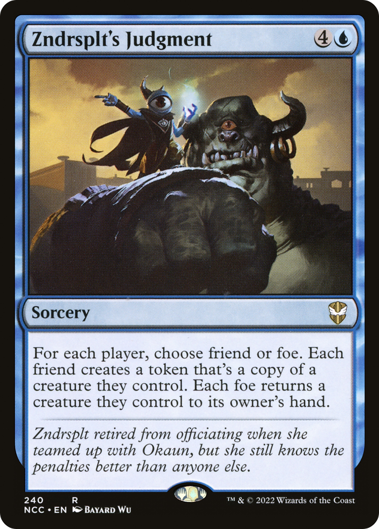 Zndrsplt's Judgment (NCC-240) - New Capenna Commander - Premium MTG Single from Wizards of the Coast - Just $0.08! Shop now at Game Crave Tournament Store