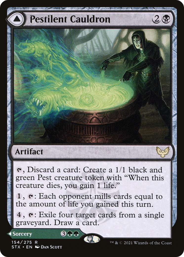 Pestilent Cauldron // Restorative Burst (STX-154) - Strixhaven: School of Mages - Premium MTG Single from Wizards of the Coast - Just $0.25! Shop now at Game Crave Tournament Store