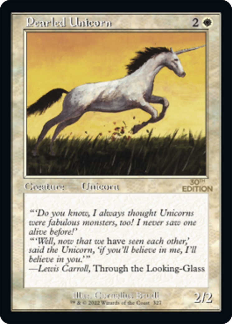 Pearled Unicorn (30A-327) - 30th Anniversary Edition - Premium MTG Single from Wizards of the Coast - Just $8.64! Shop now at Game Crave Tournament Store