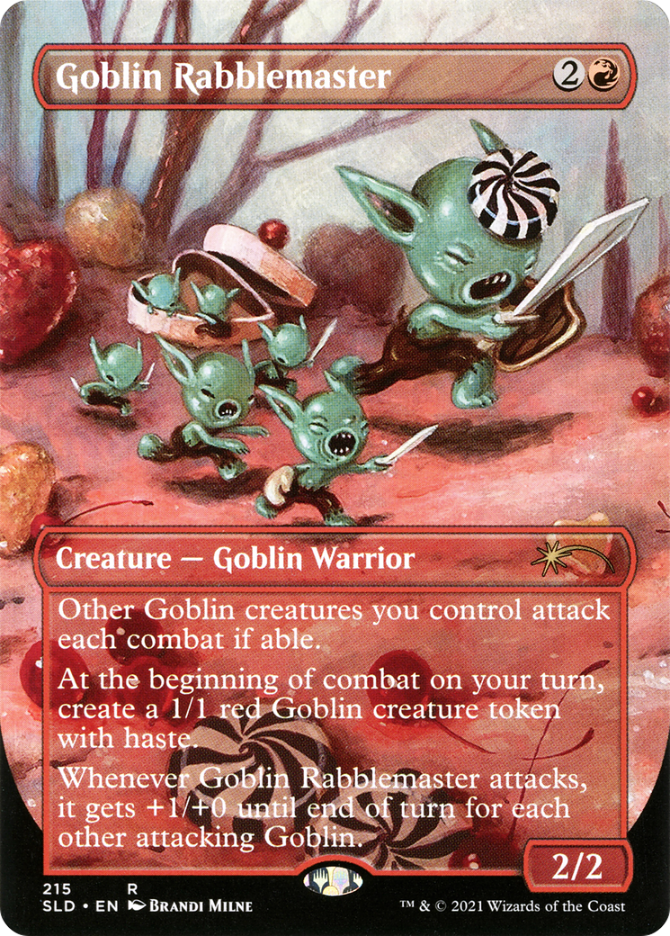 Goblin Rabblemaster (SLD-215) - Secret Lair Drop (Borderless) - Premium MTG Single from Wizards of the Coast - Just $1.66! Shop now at Game Crave Tournament Store