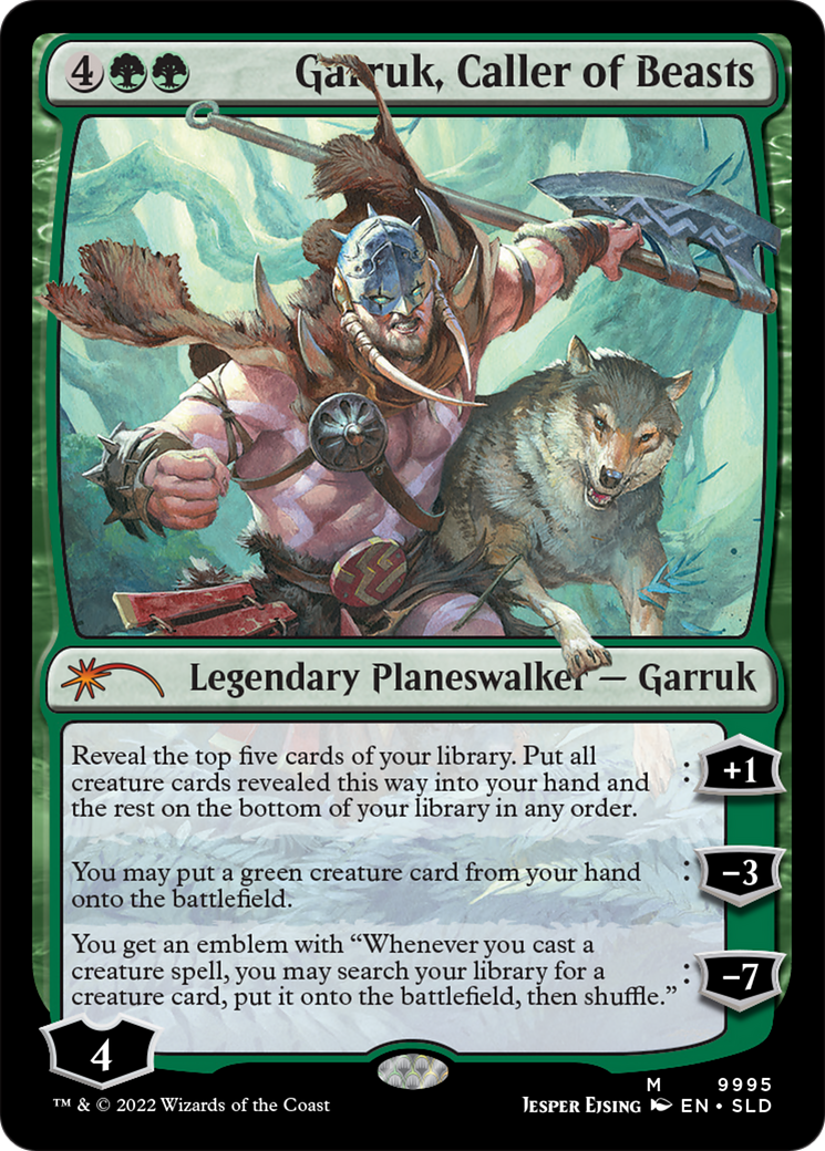 Garruk, Caller of Beasts (SLD-9995) - Secret Lair Drop - Premium MTG Single from Wizards of the Coast - Just $3.14! Shop now at Game Crave Tournament Store