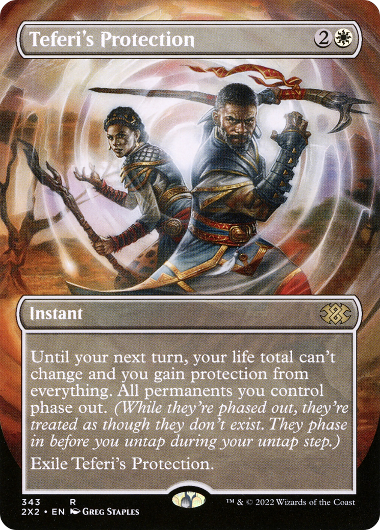 Teferi's Protection (2X2-343) - Double Masters 2022 (Borderless) - Premium MTG Single from Wizards of the Coast - Just $35.73! Shop now at Game Crave Tournament Store