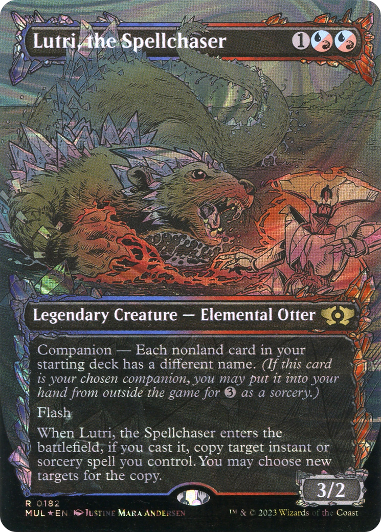 Lutri, the Spellchaser (MUL-182) - Multiverse Legends: (Showcase) (Borderless) Foil - Premium MTG Single from Wizards of the Coast - Just $1.63! Shop now at Game Crave Tournament Store