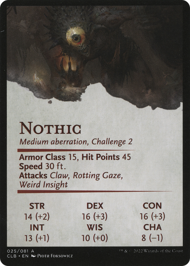 Nothic // Nothic (ACLB-025) - Battle for Baldur's Gate Art Series (Borderless) Foil - Premium MTG Single from Wizards of the Coast - Just $0! Shop now at Game Crave Tournament Store