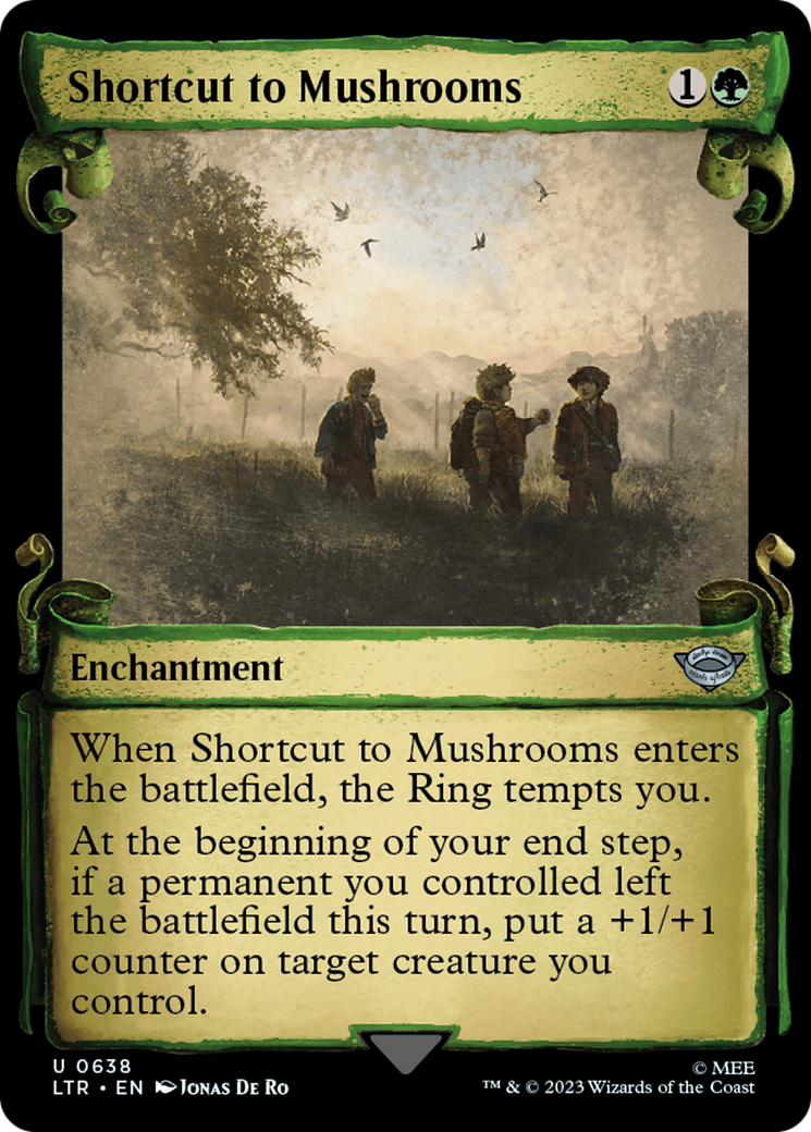 Shortcut to Mushrooms (LTR-638) - The Lord of the Rings: Tales of Middle-earth: (Showcase) Foil - Premium MTG Single from Wizards of the Coast - Just $0.25! Shop now at Game Crave Tournament Store