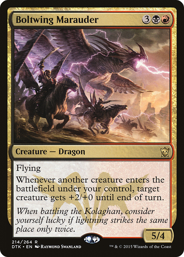 Boltwing Marauder (DTK-214) - Dragons of Tarkir Foil - Premium MTG Single from Wizards of the Coast - Just $0.08! Shop now at Game Crave Tournament Store