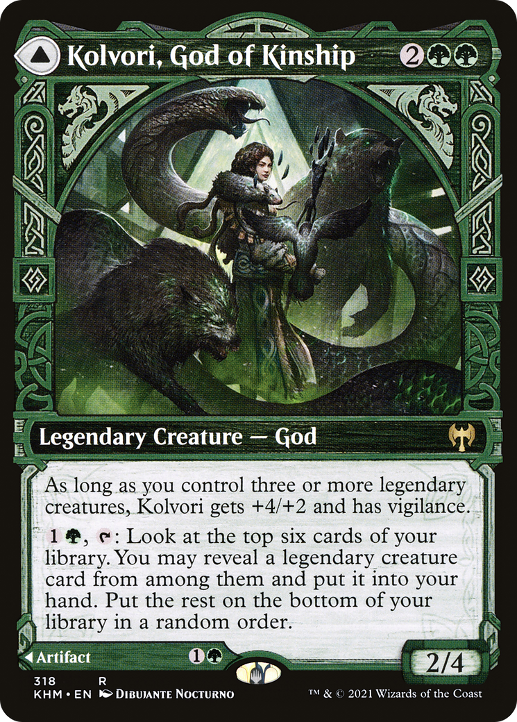 Kolvori, God of Kinship // The Ringhart Crest (KHM-318) - Kaldheim: (Showcase) - Premium MTG Single from Wizards of the Coast - Just $0.08! Shop now at Game Crave Tournament Store