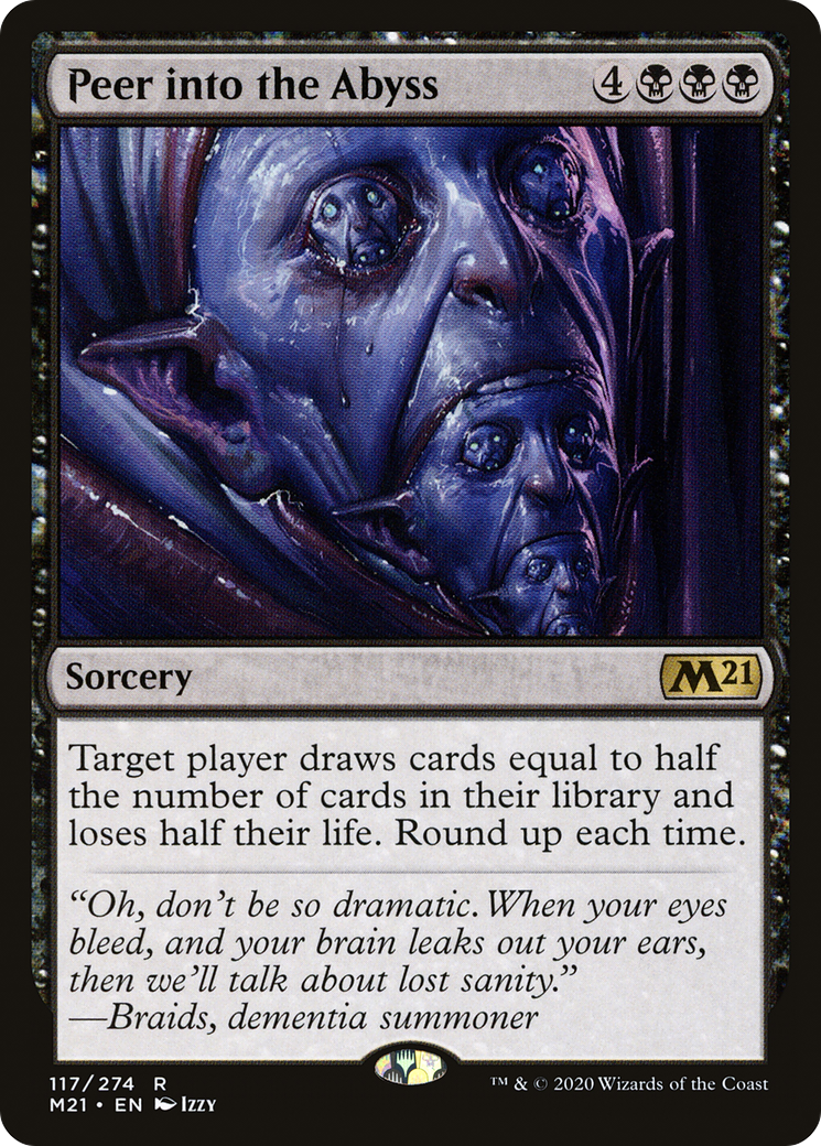 Peer into the Abyss (M21-117) - Core Set 2021 - Premium MTG Single from Wizards of the Coast - Just $0.92! Shop now at Game Crave Tournament Store