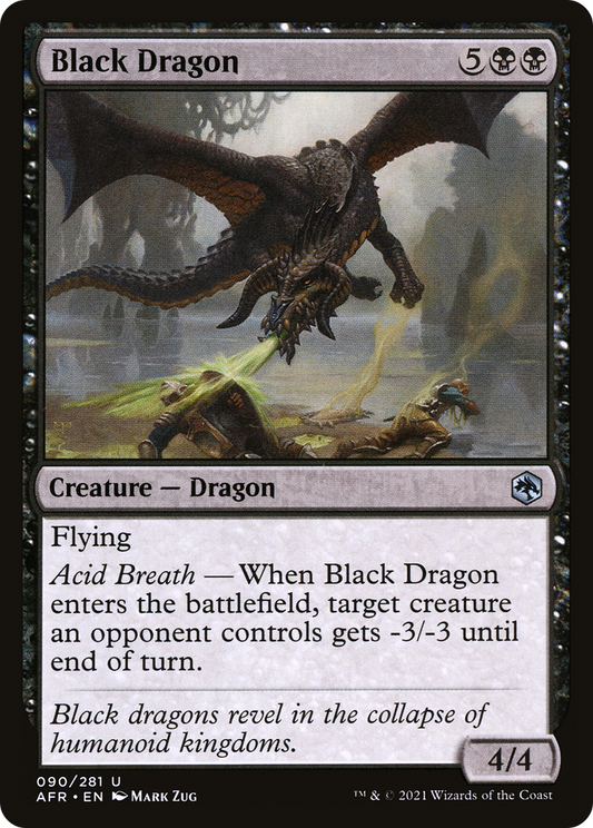 Black Dragon (AFR-090) - Adventures in the Forgotten Realms - Premium MTG Single from Wizards of the Coast - Just $0.08! Shop now at Game Crave Tournament Store