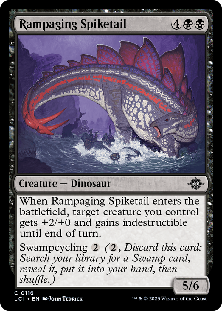 Rampaging Spiketail (LCI-116) - The Lost Caverns of Ixalan Foil - Premium MTG Single from Wizards of the Coast - Just $0.08! Shop now at Game Crave Tournament Store