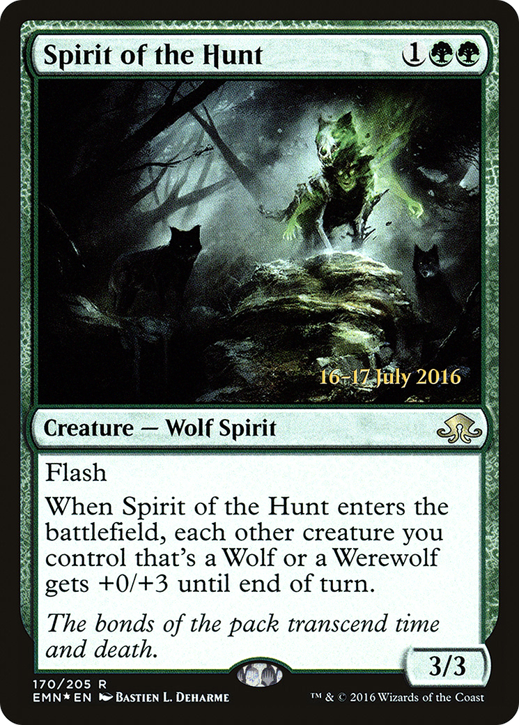 Spirit of the Hunt (PEMN-170S) - Eldritch Moon Promos Foil - Premium MTG Single from Wizards of the Coast - Just $0.48! Shop now at Game Crave Tournament Store
