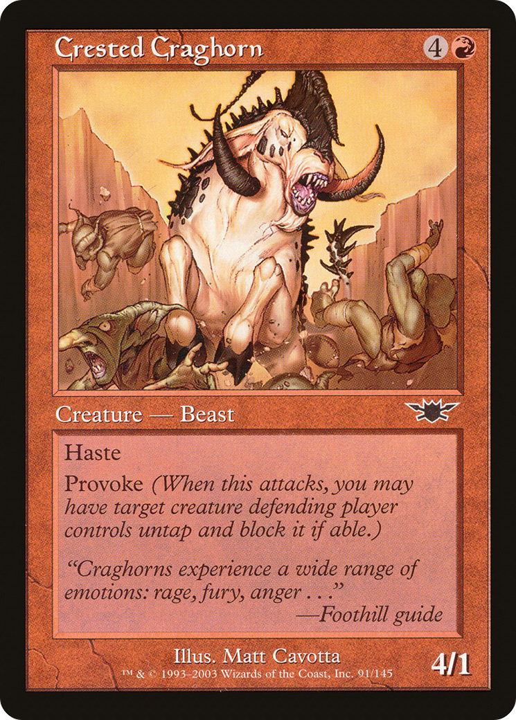 Crested Craghorn (LGN-091) - Legions Foil - Premium MTG Single from Wizards of the Coast - Just $0.55! Shop now at Game Crave Tournament Store