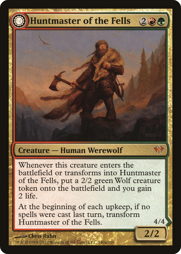 Huntmaster of the Fells // Ravager of the Fells (DKA-140) - Dark Ascension: (Double Faced Transform) Foil - Premium MTG Single from Wizards of the Coast - Just $2.17! Shop now at Game Crave Tournament Store