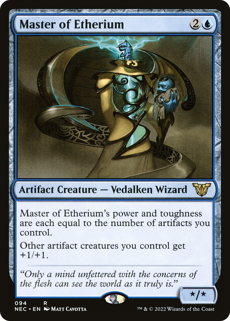 Master of Etherium (NEC-094) - Neon Dynasty Commander - Premium MTG Single from Wizards of the Coast - Just $0.25! Shop now at Game Crave Tournament Store
