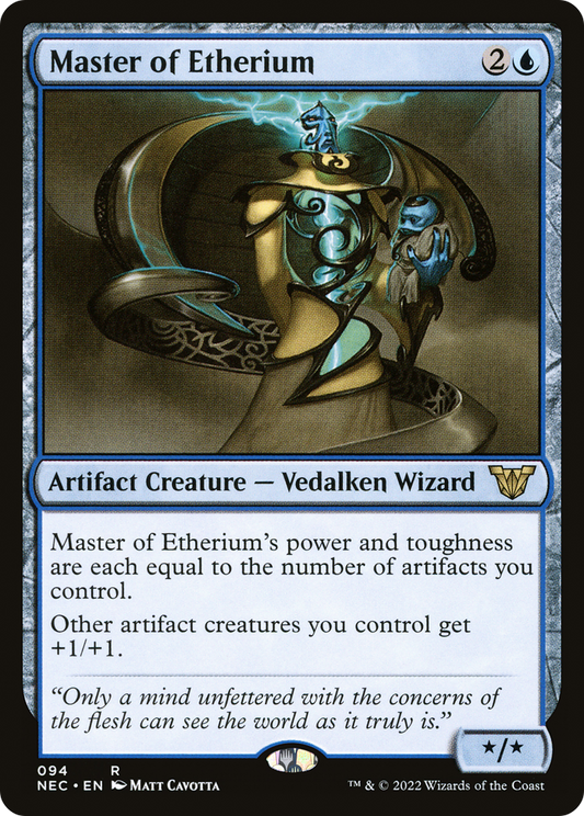 Master of Etherium (NEC-094) - Neon Dynasty Commander - Premium MTG Single from Wizards of the Coast - Just $0.25! Shop now at Game Crave Tournament Store