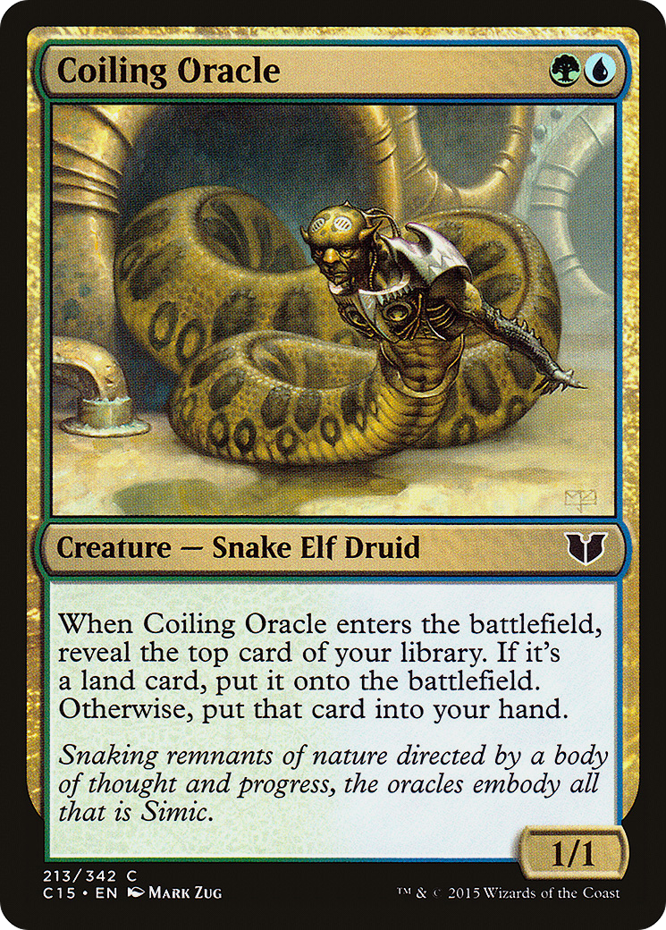 Coiling Oracle (C15-213) - Commander 2015 - Premium MTG Single from Wizards of the Coast - Just $0.25! Shop now at Game Crave Tournament Store